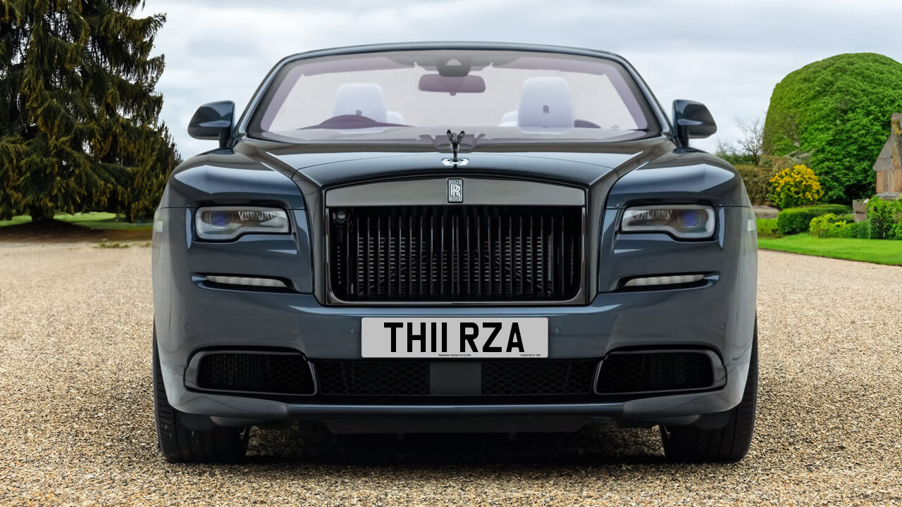 Car displaying the registration mark TH11 RZA